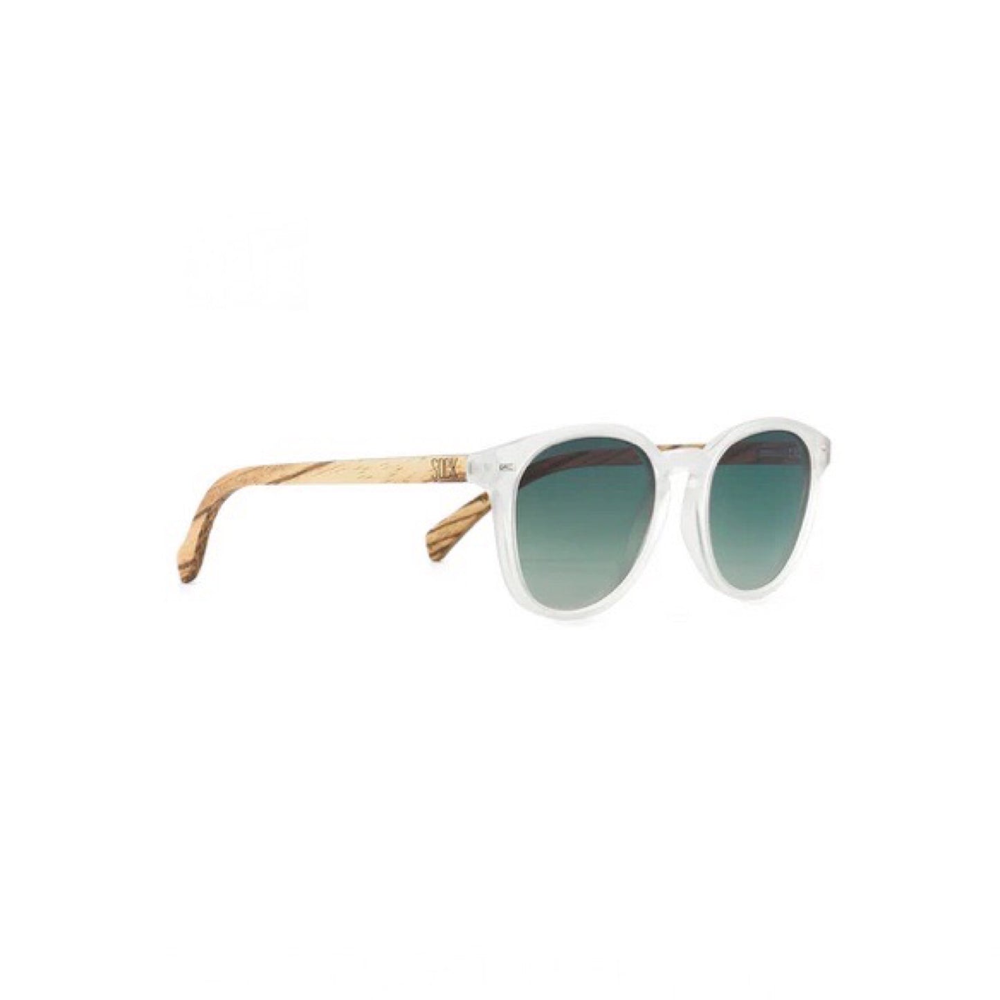 SOEK A47 Taine Clear Frost/Walnut Arm Sunglasses