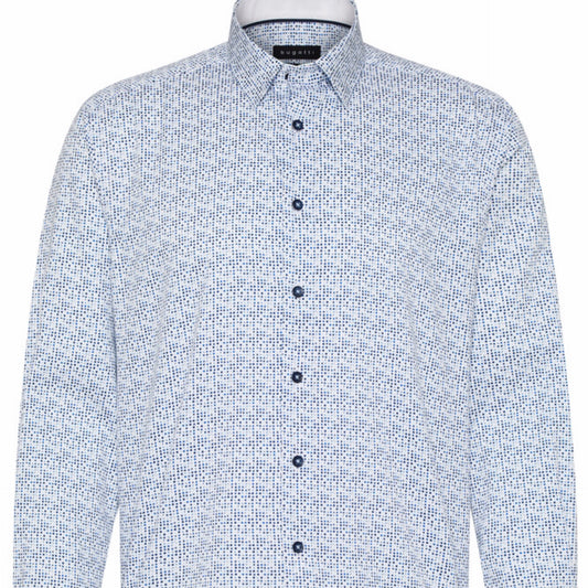 BUGATTI 9750-350 LS Blue Dots Shirt