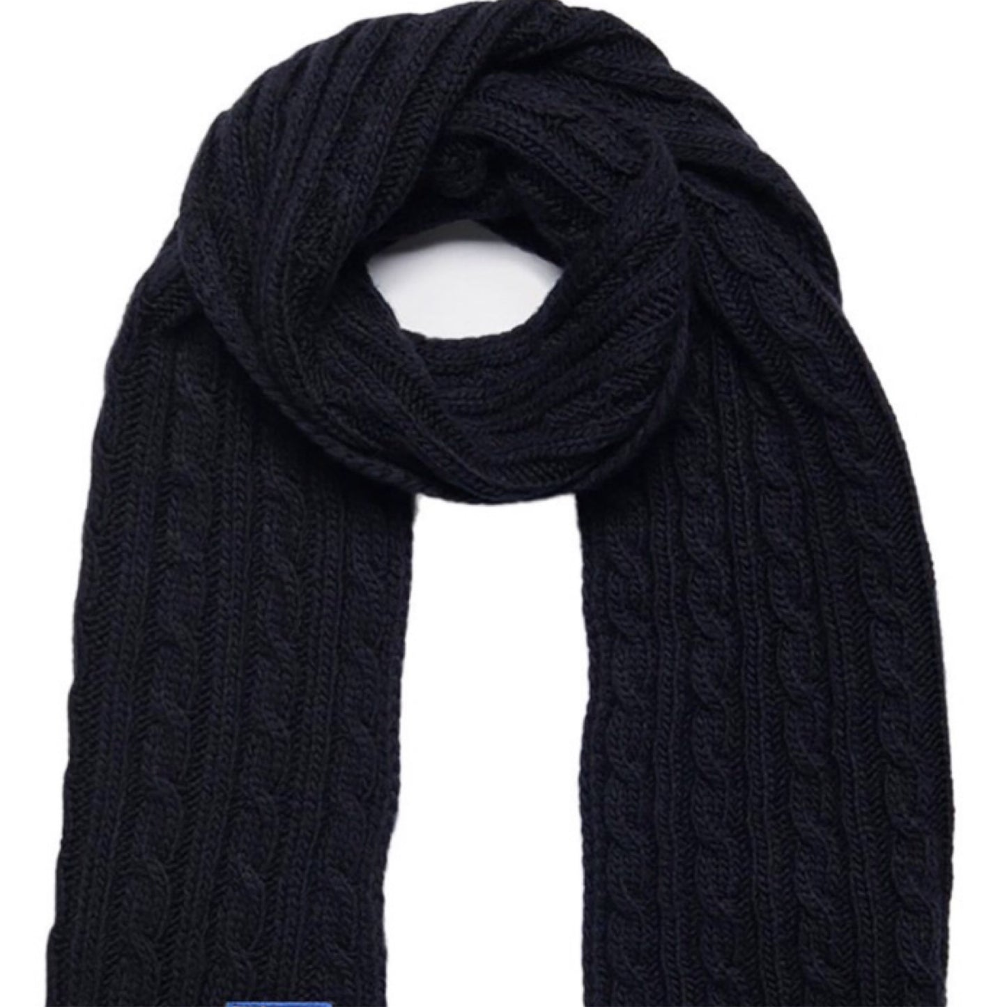 A FISH NAMED FRED 298 Navy Cable Scarf