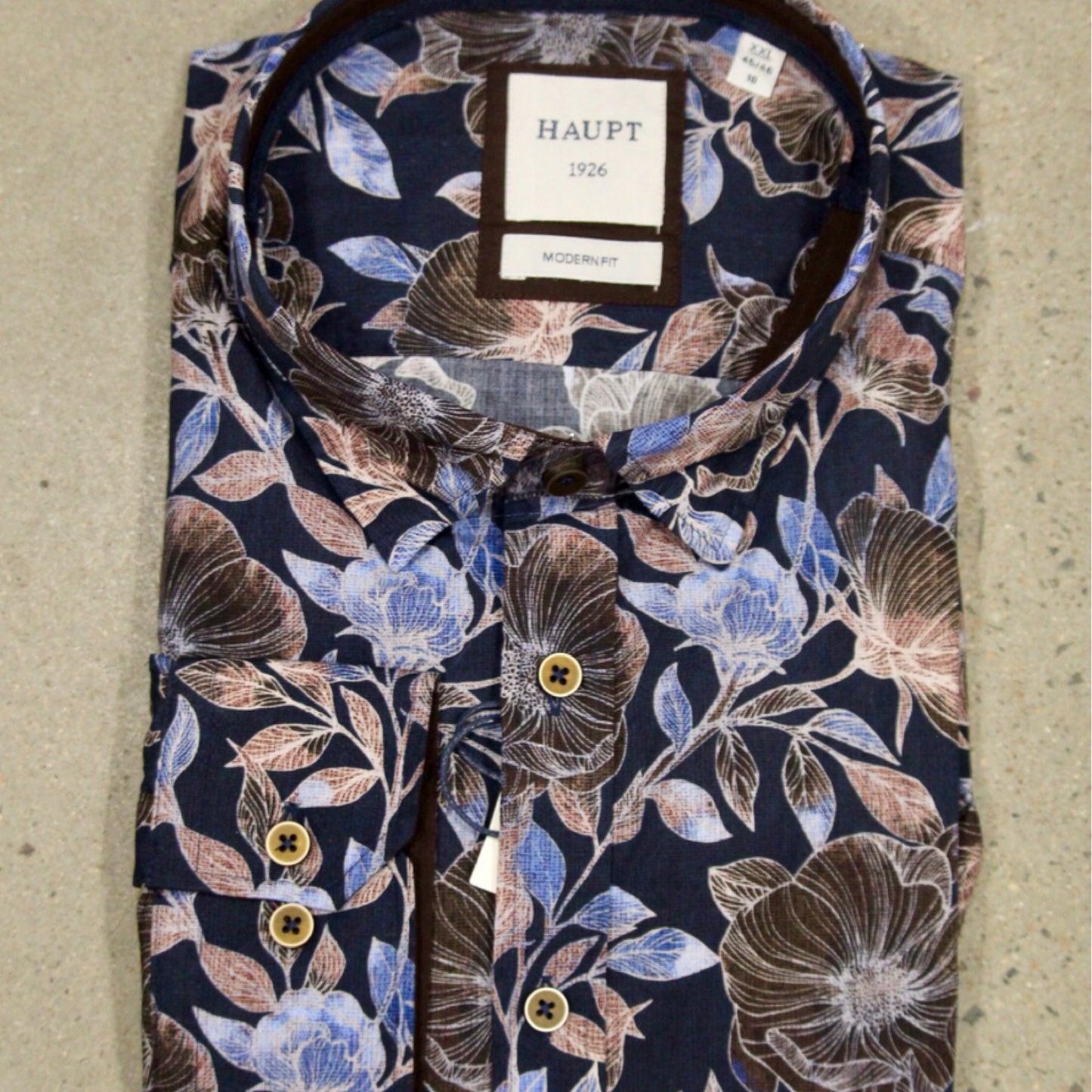 HAUPT 1384-19 Dark Flower Shirt